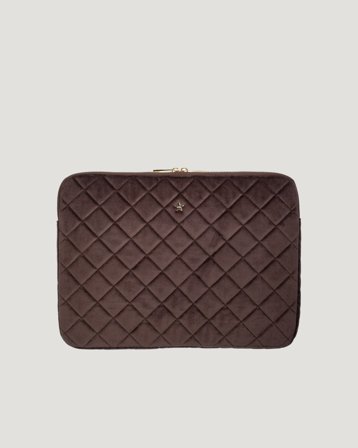 Dark Department Velvet Quilted Mac Cover Braun Accessoires Mädchen - Kids Brand Store