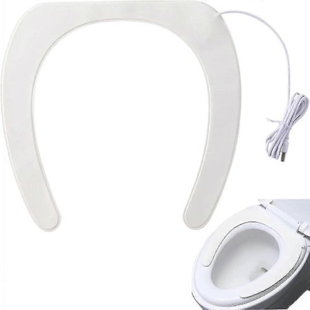 Numempi WC-istuimen lämmitin, lämmitetty WC-istuin pitkä, pehmeä ja lämmin paksu pehmustettu WC-istuimen peite, silikoninen WC-istuimen peite, pestävä