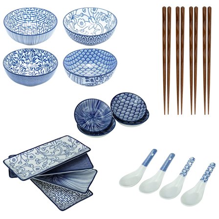 Mareld Akio sushisæt til 4 personer - Blå og hvid | KitchenOne