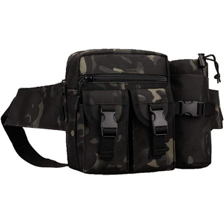 Military Tactical Waterproof Fanny Pack bältesväska med vattenflaska