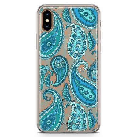 Bjornberry Hybrid Skal iPhone Xs Max - Blå Paisley