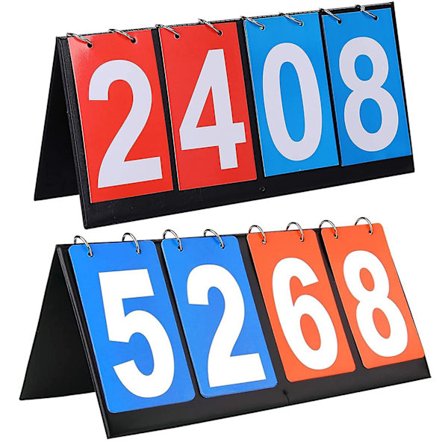 Bærbar Flip Scoreboard - Scoreboard for Baseball Fotball Fotball Ping Pong Fotball Volleyball Basketball Bordtennis Spor