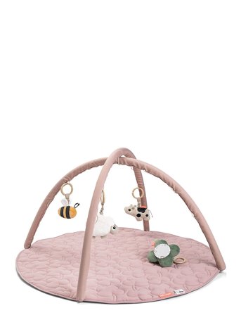Done by Deer Activity Play Mat Tiny Farm Powder - Pink - Ø 90X H 48CM
