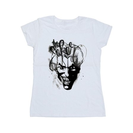 Batman Dam/Kvinnor The Joker Skiss Bomulls T-shirt XL Vit