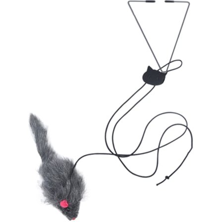 Lemmikkieläintarvikkeet kissan lelu ripustettava ovi hauska kissatikku kolmiokoukku