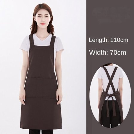 Naisten haalari Esiliina Keittiöesiliinat DARK COFFEE