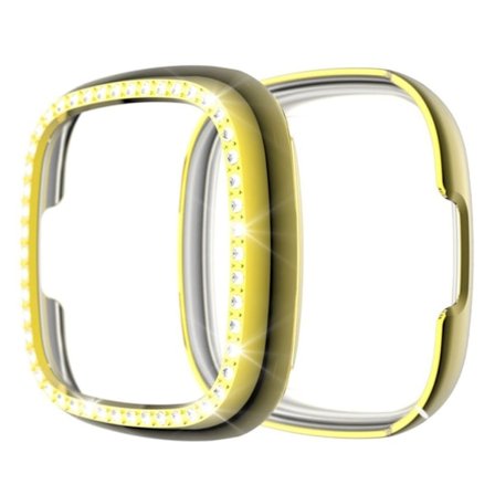 Fitbit Sense / Versa 3 elegant ram med strassdekor - Guld