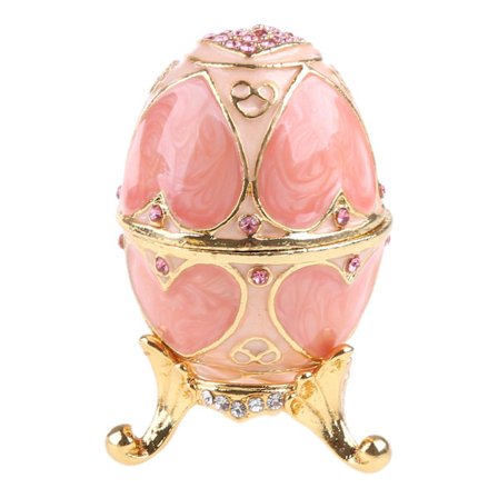 Pink Fabergé-æg Håndmalet Smykke Skrin Gave Til Påske Hjemmeindretning
