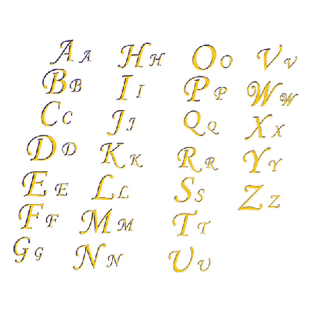 1 set bokstäver metall klistermärken DIY Resin Form Filler Epoxi Filler Material