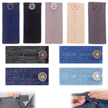 Piao Lhbfcy byxor justerbara knappar Miracle knappar byxor förlängning byxor knappar förlängare byxor knappar förlängare midja förlängning elastiska 