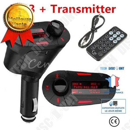 FM-sändare - TD - Radioadapter - Fjärrkontroll - USB-laddare - Högtalartelefon