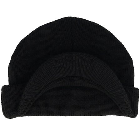 Kangol - Schwarz cuff Mütze - Kg Sliced Peak Beanie Black Visor Beanie @ Hatstore