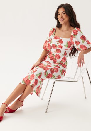 BUBBLEROOM Volume Sleeve Midi Dress Klær
