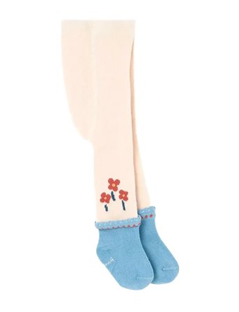 Thick Tights With Socks For Baby -Bci Patterned Boboli
