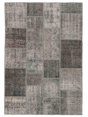 Patchwork Teppich Handgeknüpft 140X200 Braun/Schwarz Türkei