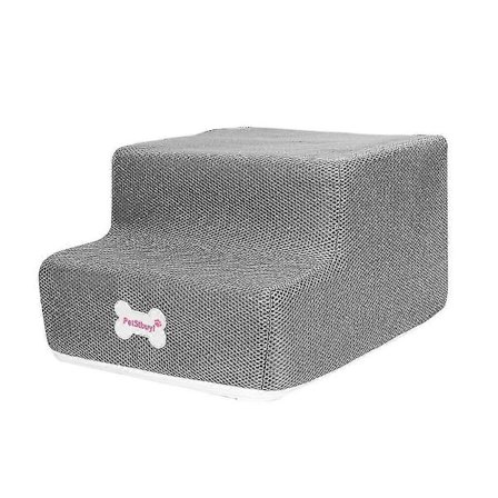 Nye Åndbare Sammenklappelige Kæledyrstrapper i Mesh Aftagelig Kæledyrsseng Hundetrappe 2 Trin T-FCY