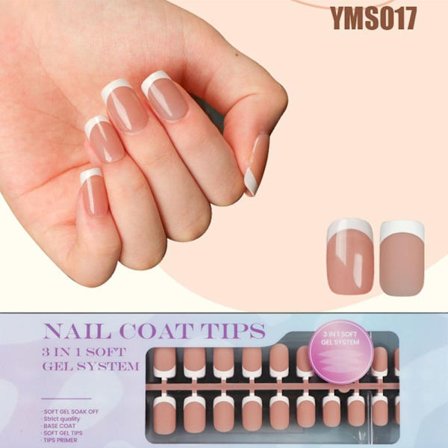 Förapplicerad spets Press på naglar YMS017 YMS017