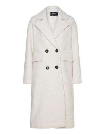 Onlvaleria Piper Coat Cc Otw Outerwear Coats Winter Coats Hvit ONLY*Betinget Tilbud