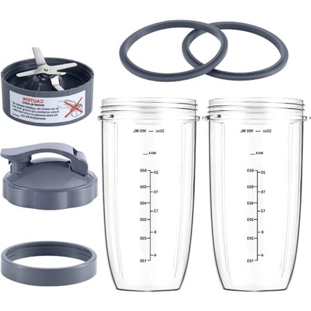 Stykke - Passer til Nutribullet Blenderkopper & Blades Erstatningssæt - Erstatningskop - 946 ml Stor Kop