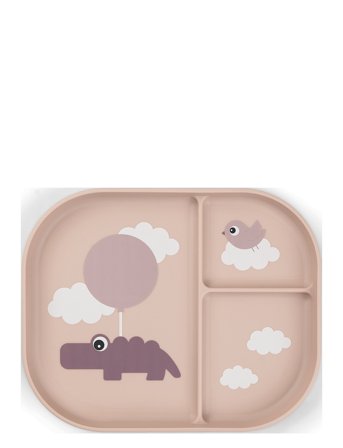 Done by Deer Foodie Compartment Plate Happy Clouds - Pink - ONE SIZE