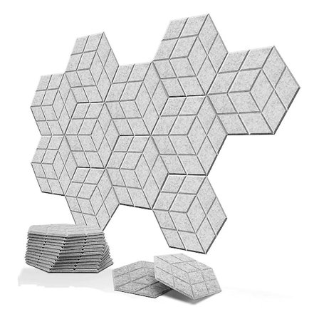 12 Pakk - Selvklebende Akustiske Lydtette Skumpaneler 13,8 X 12 X 0,4 Tommer, For Studioer/Opptaksstudioer