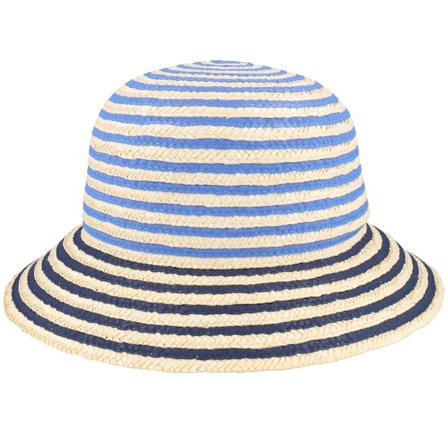 Seeberger - Beige straw Hut - Straw edged clock Linen/Ink Blue Straw Hat @ Hatstore