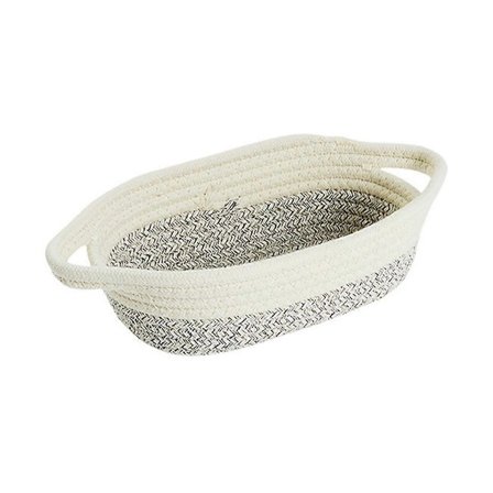 Opbevaringskurve af reb, vævet kurv - Bærbare bomuldskurve til tøj, sengetøj, håndklæder L