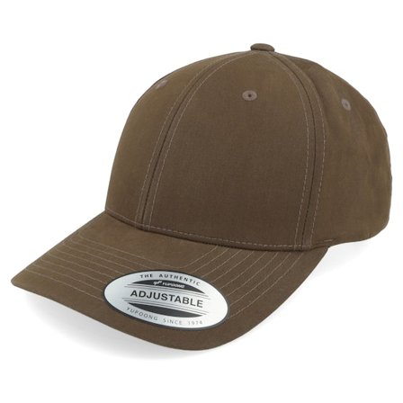 Yupoong - Brun adjustable Kasket - Waxed Brown Adjustable @ Hatstore