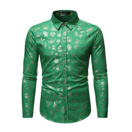 Juleskjorte herre langermet skjorte for fest