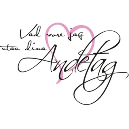 Utan dina andetag Väggord