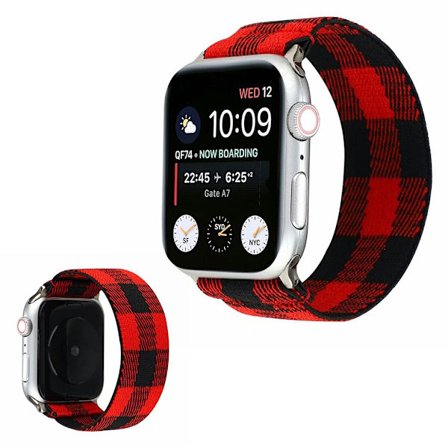 Apple Watch Series 6 / 5 40mm trasa mönster klockarmband - rött schackmönster