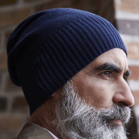 Navy Konrad Kite Lightweight Organic Cotton Beanie for Men - Beanies
