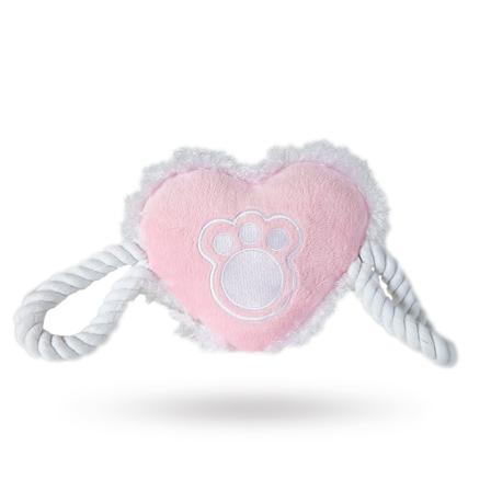 Mjuk Hundleksak - Hjärta Rosa - Aktivitetsleksaker, Mjukisleksaker, Apportering, Tugg & Repleksaker på Doggie.se