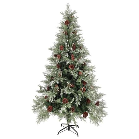Vidaxl Plastgran Och Kottar Grön Och Vit 195 Cm Pvc&pe