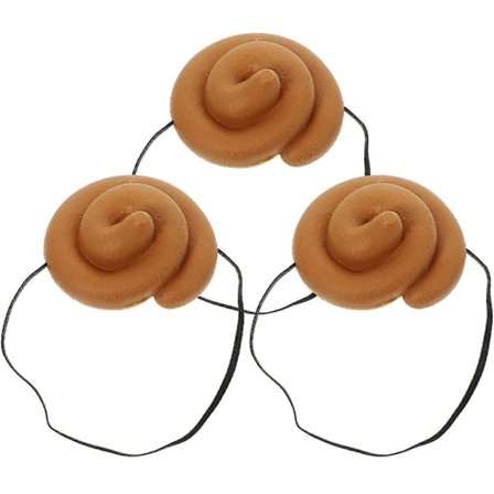 3 stk. Lortehat Rekvisit Sjov Hovedbeklædning Fest Lortehat til Fest Simulation Lortehat Prank Rekvisit