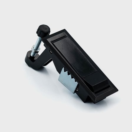 2 stk. svart skapdør lås trykknapp - elektrisk flat skapmøbelhåndtak møbellåsbar skuffer skuff camping campingvogn leir