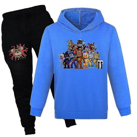 Five Nights At Freddy's Tracksuit Sæt Børne Hoodie Jogging Bukser Dragt Fnaf Print Trøje Med Hætte Sweatshirt Toppe Outfits Aktivtøj -NMAOV