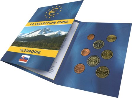 Slovakiet - Euro møntsæt i folder - Fransk