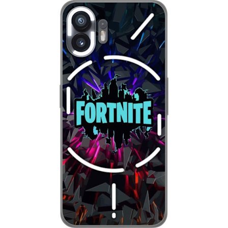 Kompatibel Mobilcover til Nothing Nothing Phone (2) Spilinspireret abstrakt logo design med eksplosive former, neonlys og dynamisk energi til moderne