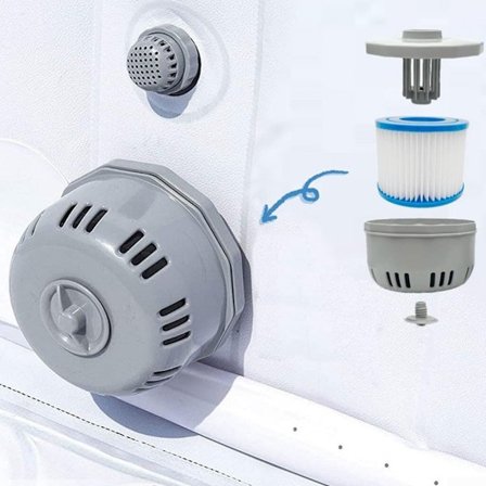 Filterhus för badtunna kompatibelt med Lay Z V1 S1, spapooltillbehör S12275413