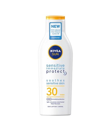 NIVEA Sun Protect & Sensitive Soothing Lotion SPF 30 200 ml, Skincare, Solpleje, Solcreme