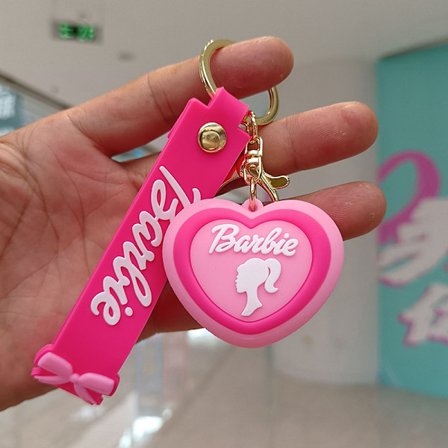 Vaaleanpunainen Barbie-avainnippu riipus Love Key Ring case Char