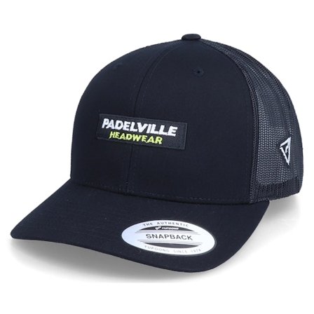 Padelville - Black trucker Czapka Z Daszkiem - Logo Box Classic 2-Tone Black Trucker @ Hatstore