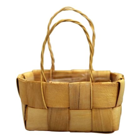 Handgjord flisad korg Blomkorg Simulerad blomkorg Shoppingkorg Minikorg