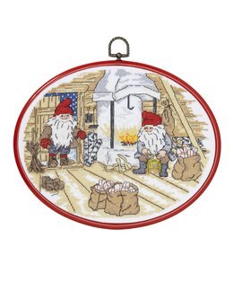 Stickpackung Bild Am Kamin - Svarta Fåret