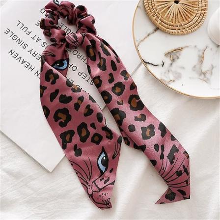 Muoti kukkapainoinen Scrunchie Printed hiusnauha Naisten Hiushuivi Rusetit Kumiköydet transparent