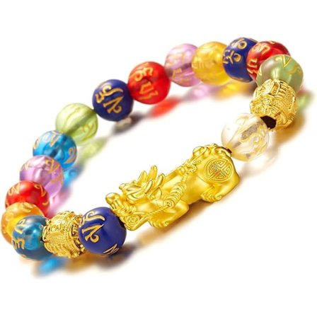 Feng Shui Onnen Rannekoru - Pixiu Rannekoru Naisille ja Miehille, Pi Yao Sagin Pixiu -merkillä Suojaukseen, Tuo Onnea ja Vaurautta