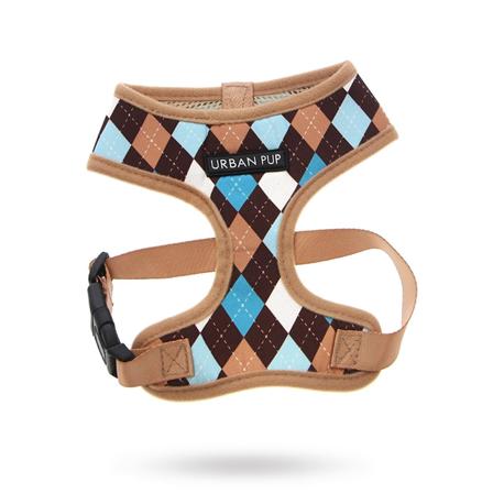 Brown & Blue Argyle - Hundsele - Klassiska hundselar, Jacket, Step-in, Y-Selar Dragselar, Fodrade vinterselar på Doggie.se