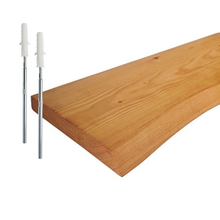 Live Edge -puinen hylly – rustiikkinen kelluva muotoilu