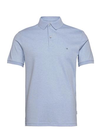 Liquid Touch Slim Polo Polos Short-sleeved Sininen Calvin Klein
